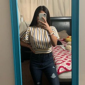 Forever 21 striped cropped top